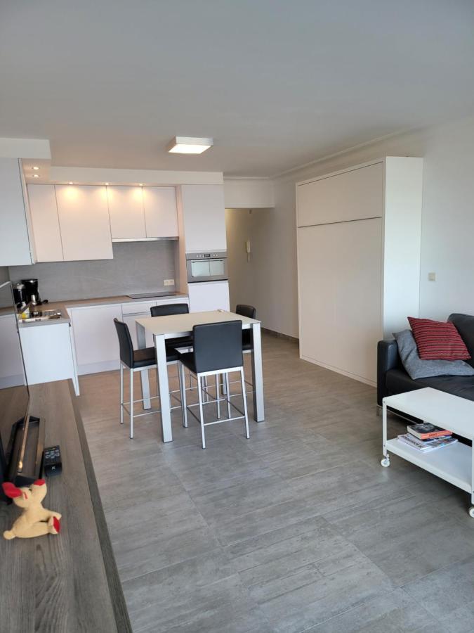 Studio 105 Op Zeedijk Met Frontaal Zeezicht 1Ste Verdiep Middelkerke Exteriör bild